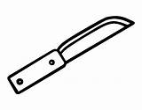 Cuchillo Coltello Faca Colorare Cucina Acolore Cozinha sketch template