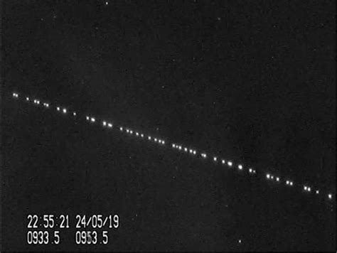 spot spacexs   starlink satellites   night sky space