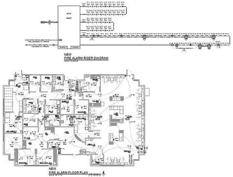 fire alarm system floor plan  riser diagram    model  lowvoltageeng