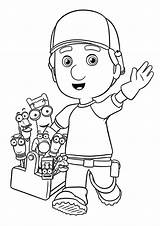 Handy Coloring Manny Pages Tools Getcolorings sketch template