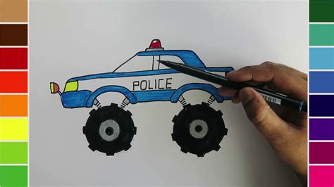 monster truck police car coloring pages police car coloring page