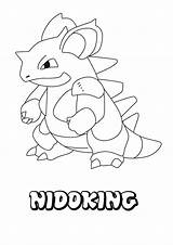 Nidoking Coloring Pokemon Pages Color Hellokids Print sketch template