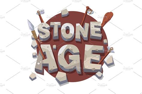 stone age writing custom designed illustrations creative market