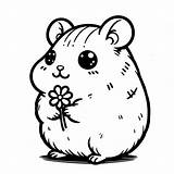 Coloring Hamster Pages Printable sketch template