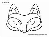 Fox Printable Coloring Mask Da Masks Volpe Animal Pages Templates Maschere Firstpalette Maschera Para Colorear Stampare Di Animales Mascaras Craft sketch template