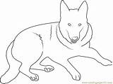German Shepherd Coloring Dog Pages Drawing Line Color Dogs Kids Popular Coloringpages101 Coloringhome sketch template