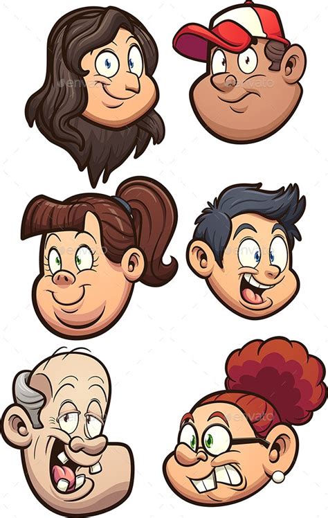 character heads vectors graphicriver