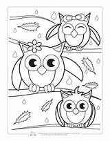 Prentjies Inkleur Malvorlagen Owls Itsybitsyfun sketch template