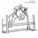 Jumping Horse Coloring Pages Show Warmblood Drawing Color Saddle Jumper Printable Getdrawings Getcolorings Under Line Back Print sketch template