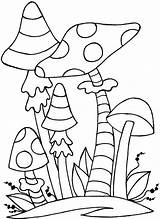 Colorear Setas Mushrooms Toadstools Hongos Doodle sketch template