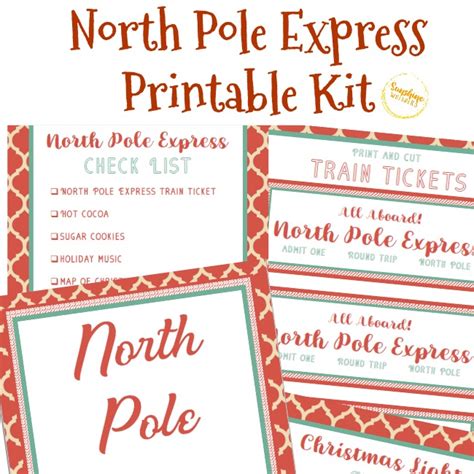 north pole express kit  christmas printable sunshine whispers