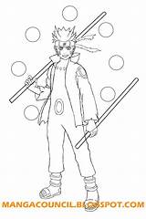 Coloring Sage Kyuubi Rikudo Anime sketch template