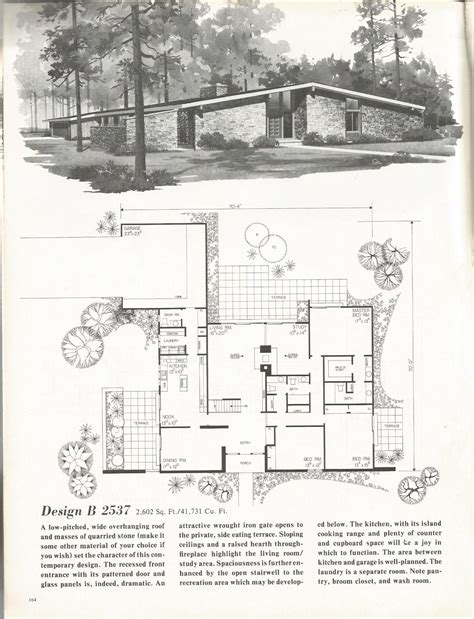 mid century modern house plans  good colors  rooms