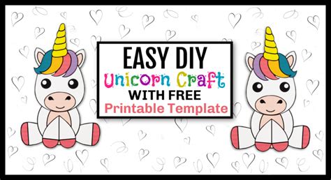 printable unicorn craft  kids simple mom project