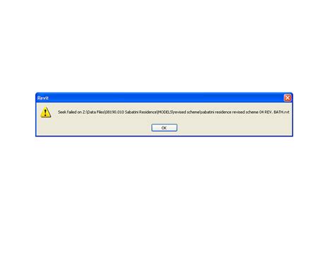 revitcitycom error message unable  open revit file