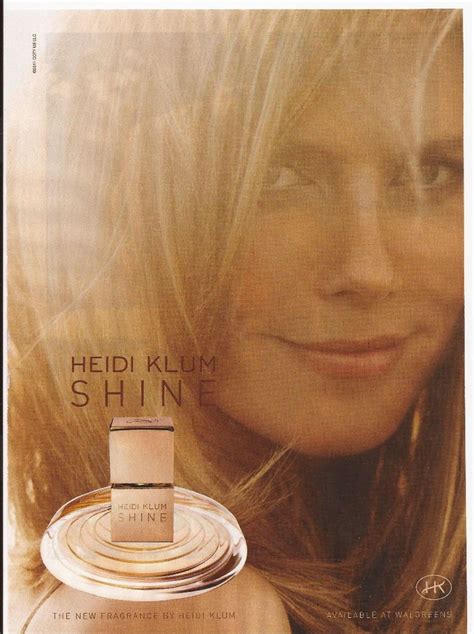 Heidi Klum Shine Fragrance Perfume Ad Clipping Pin Up