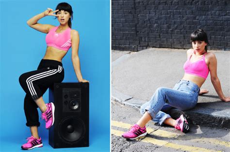 singer foxes poses in sexy sports bra for adidas energy boost footwear daily star