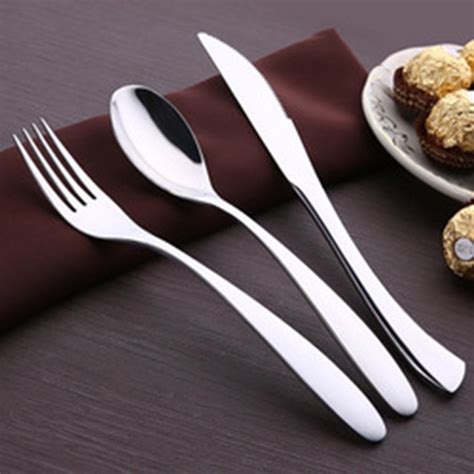 pcs european knife  fork set western tableware  stainless steel