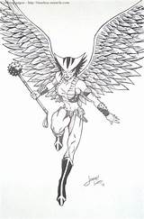 Hawkgirl Timeless Miracle sketch template
