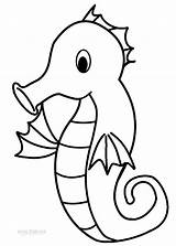 Seahorse Coloring Pages Print Printable Kids Cool2bkids Horse Sea Sheets Baby Drawing sketch template