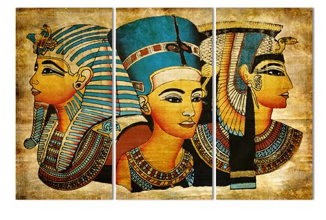 Ancient Pharaohs Of Egypt 3 Panel Set On Canvas N0 Ap000