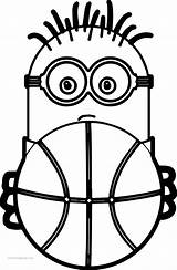 Coloring Pages Basketball Minion Superhero Playing Ball Sports sketch template