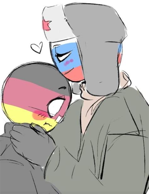 Russia X Germany Cute Love Countryhumans