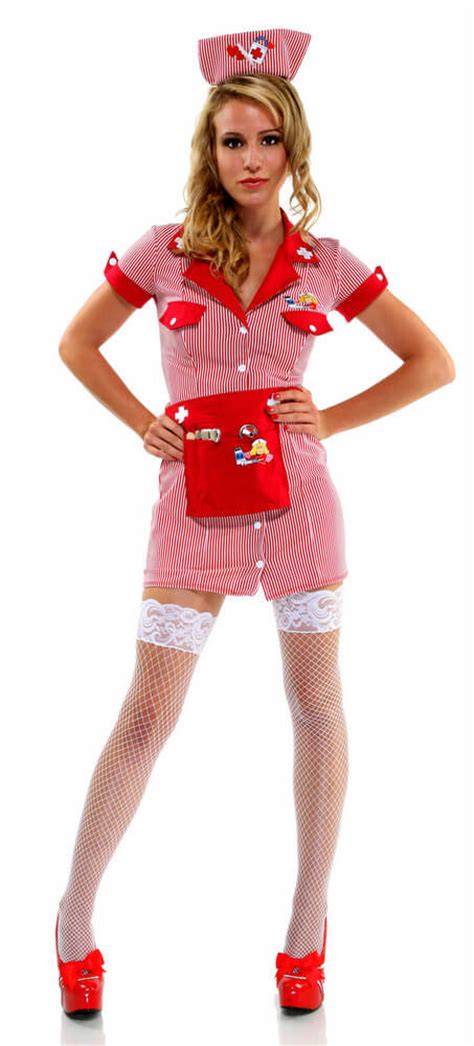 Adult Bedside Beauty Sexy Nurse Costume Candy Apple