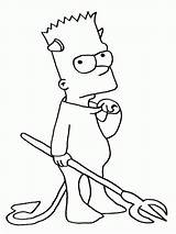 Bart Simpsons Diablo Diable Coloring4free Inspirant Homer Pintar sketch template