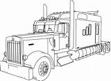 Coloring Truck Pages Printable Trucks Semi Big Rig Monster Kenworth Tractor Cars Choose Board Fire Template sketch template