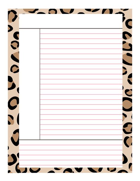 printable note  template