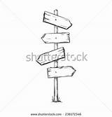 Signpost Drawing Sign Sketch Vector Paintingvalley Easy Post Single Drawings Choose Board sketch template