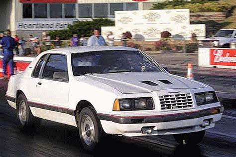 ford thunderbird turbo coupe  mile drag racing