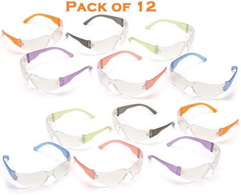 Safety Eyewear Uv Protection Glasses By Clear Lens And Colored Temple