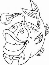 Coloring Pages Fish Funny Kids Printable Bulb Light Color Print Head Drawing Adults Cool Wacky Weird Animal Getdrawings Flowers Preschool sketch template