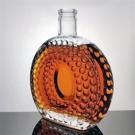 Costom 24oz Empty Unique Shaped Luxury Whiskey Vodka Wine