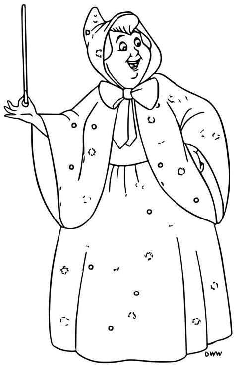 fairy godmother coloring pages  printable coloring pages
