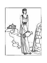 Rome Coloring Ancient Roman Pages Ws Woman Htm sketch template