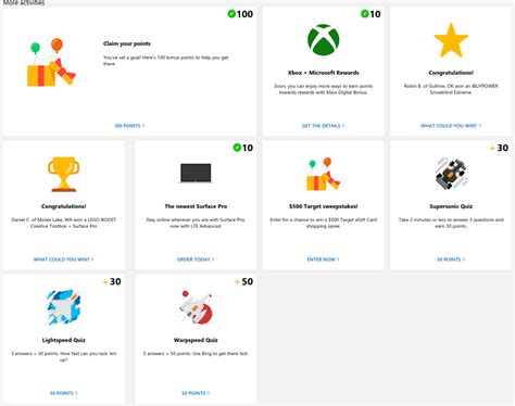 microsoft rewards quiz page microsoft rewards previously bing