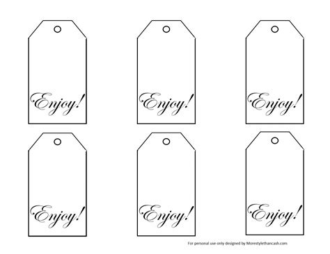 editable downloadable  printable gift tag templates  word