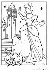 Halloween Coloring Disney Princess Pages Cendrillon Printable Print Prints sketch template