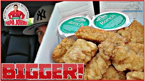 papa john s® chicken poppers review new larger size youtube