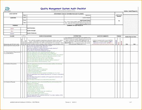 iso  internal audit report template