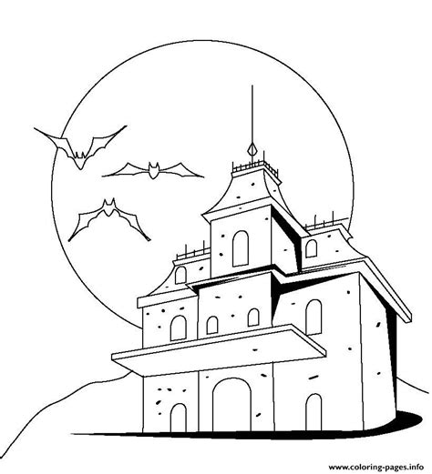 haunted house printable halloween  freed coloring page printable