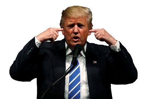 trump plugging his ears cutouts