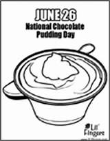 Coloring Pudding Chocolate Pages Lil Fingers sketch template