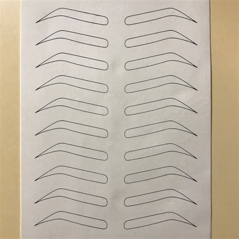 printable eyebrow practice sheets printable templates