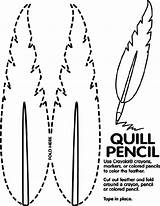 Quill Pencil Coloring Crayola Feather Pages Make Pen Potter Harry Activities Colonial Template Craft Pencils Activity Diy Presidents Writing Constitution sketch template