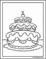 Cake Coloring Pages Wedding Fancy Tiered Template Templates Colorwithfuzzy sketch template