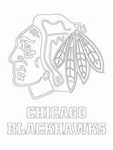 Blackhawks Chicago Logo Coloring Pages Printable Nhl Choose Board sketch template